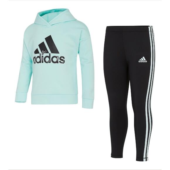 Adidas girls hoodie and tight set size 4 - Picture 3 of 3